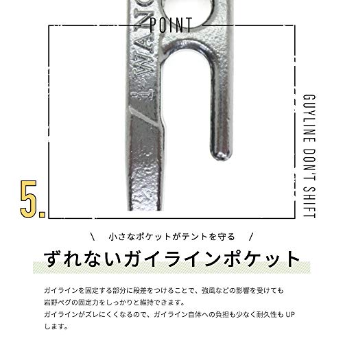 【 日本製 鍛造ペグ 】 i-WANO 岩野ペグ 30cm 防錆塗装 ヘッ