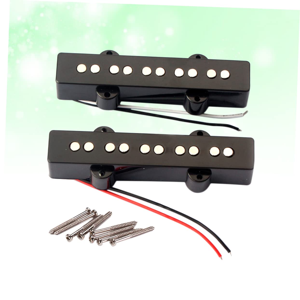 Levemolo Bass Pickup Set 4 String Pickup for Electric Bass Bridge Neck Open Style Gmb08