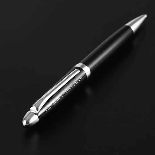 Miniatura 16 de OXYEFEI Bolígrafo de lujo, bolígrafos de lujo para oficina de negocios, bolígrafo ejecutivo, juegos de bolígrafos para hombres, con 1 repuesto azul