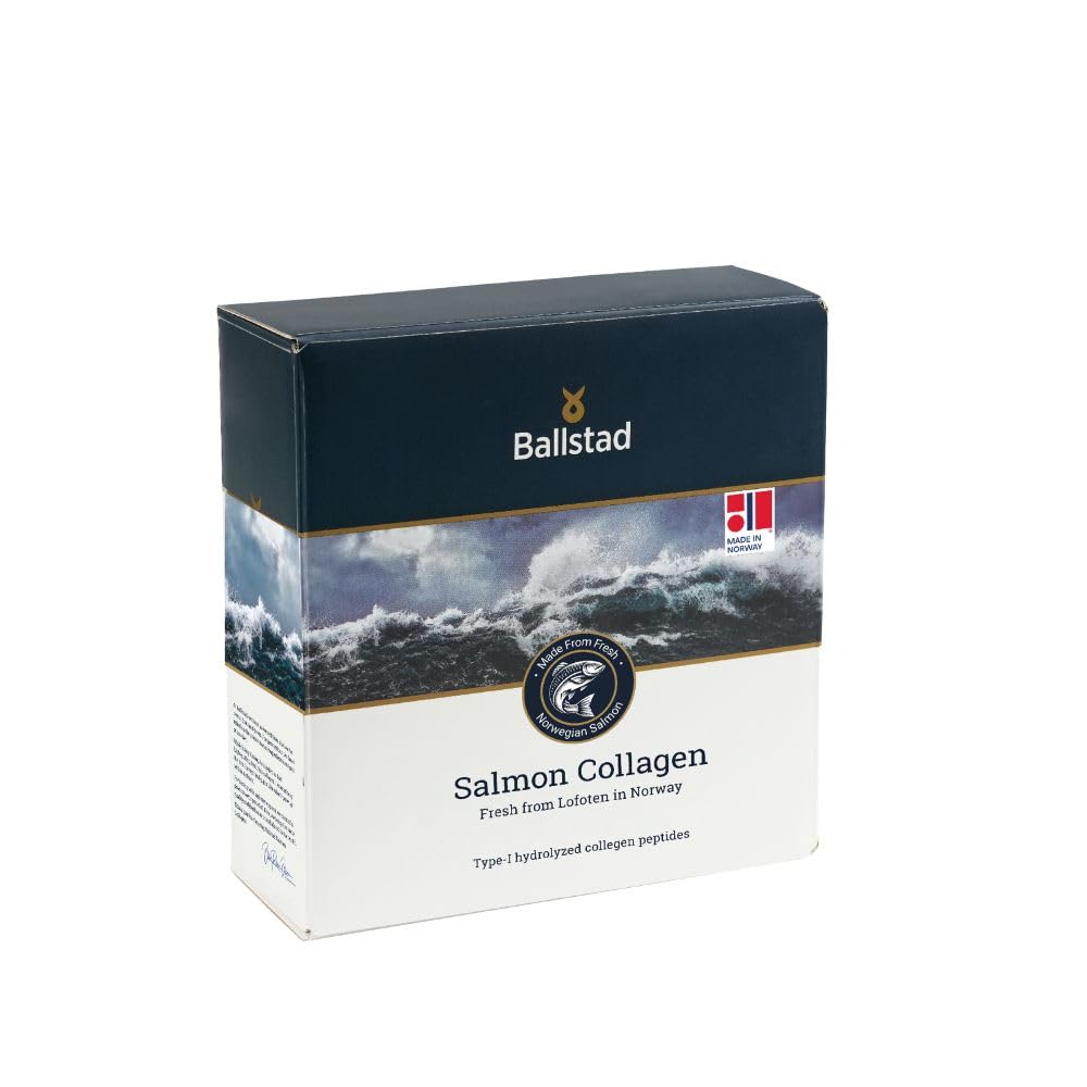 Péptidos de colágeno de pescado noruego puros 160 g - Colágeno de pescado en polvo sin aditivos, ideal para mezclar en bebidas y sopas. Incluye caja de almacenamiento. Fabricado en Norway. 1
