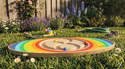 Planches d'équilibre en bois goki Evolution avec 3 balles colorées