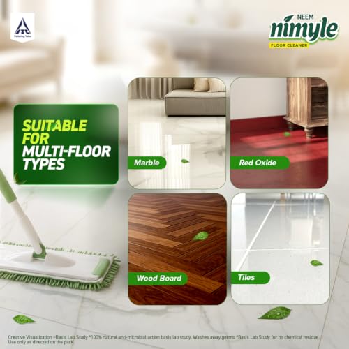 Image of Nimyle Eco friendly floor cleaner with Power of Neem for 99.9% anti bacterial protection - Herbal 1.8 L