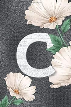 Paperback Confetti monogaram notebook letter C: Awesome Black effect Jean Floral confetti Monogram initial Letter C, Paperback initial monogram letter College ... (15.2 x 22.9 cm) - Infinity book alphabets p Book