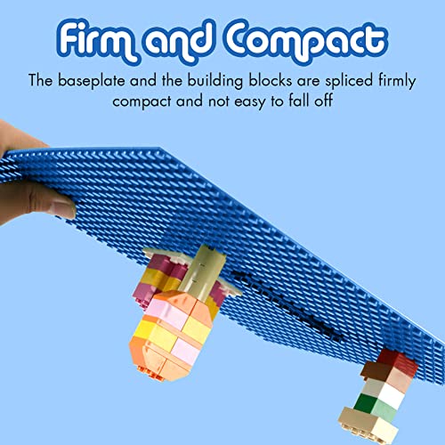 Image of Lekebaby 6 Pack Classic Baseplates 10 inch x 10 inch, Building Base Plates for Building Bricks, 100% Compatible with Major Brands and Activity Table-Baseplate, Sturdy & Safe, Age 3 and up Kids, Blue