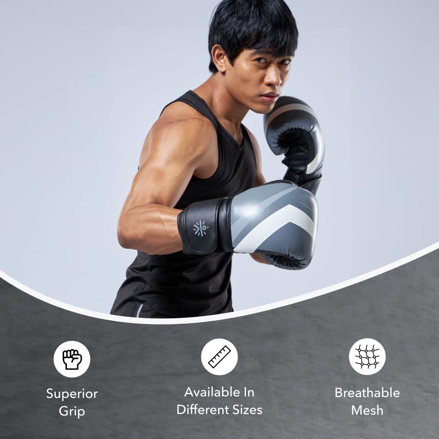 Image of Cult Premium Leather Boxing Gloves for Men & Women - 12 Oz High-Density PU Padding, Wrist Support & Antimicrobial Lining - Ideal for Boxing, Kickboxing, Muay Thai & MMA - Blue & White