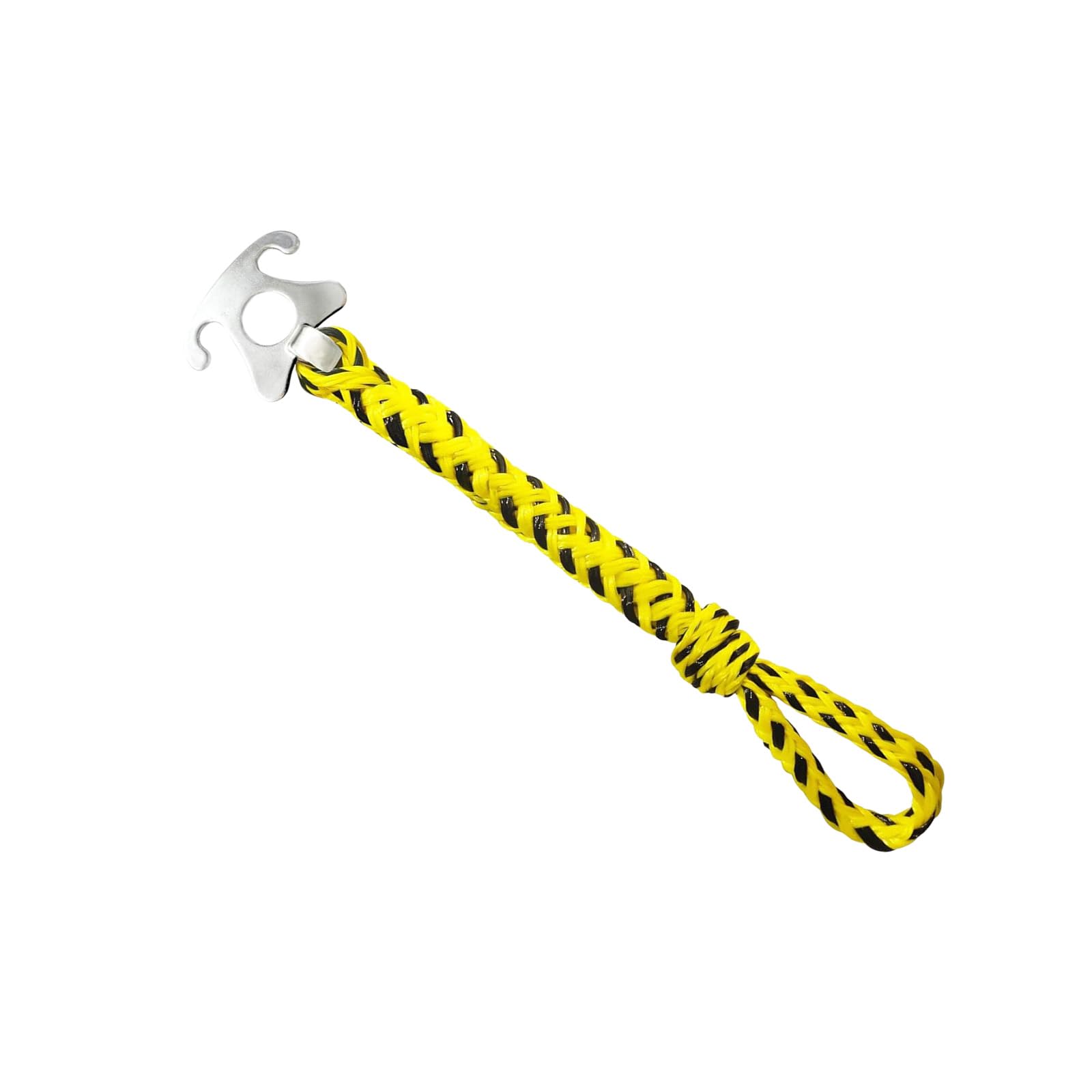 Yanzunlrn Yellow And Black Rop Multipurpose 316 Stainless Steel Water Tow Strap For Connecting Boats & Water Sports Equipment Weatherproof Construction Marine Grade Rustproof Steel Cable