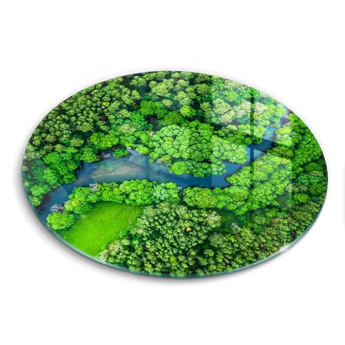 Planche à découper induction 40cm protection plaque Wallfluent forêt