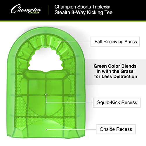 image for Champion Sports Triplex 3-in-1 Premium Football Kicking Tee for Kickof