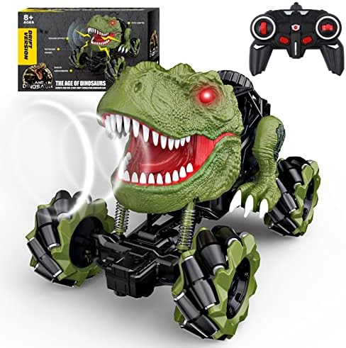 Luctisan Monster Trucks for Boys Dinosaur Toys 1:15 Scale RC Car 360°Rotation 4WD Stunt Car Remote Control Car for 5 6 7 8 9 10+Year Old Brithday Gifts Kids and Toddlers