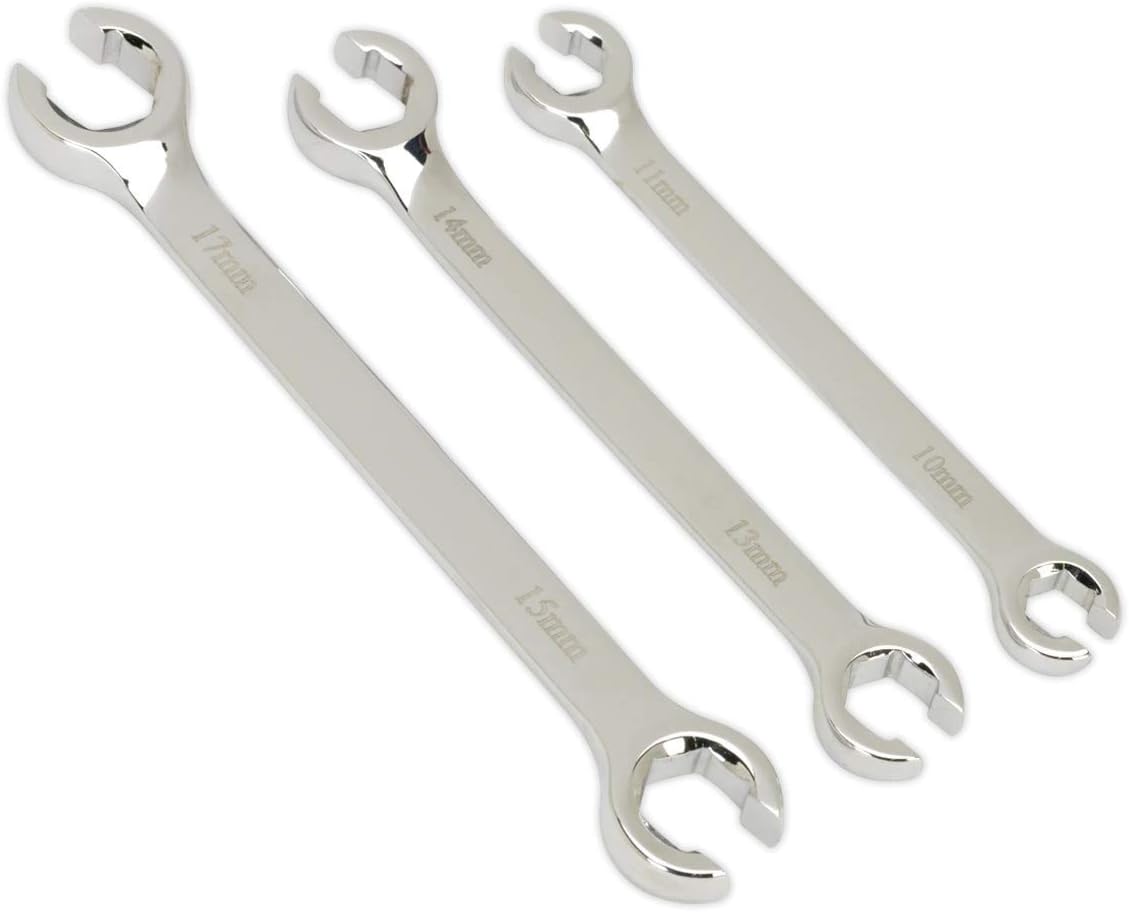 Sealey Ak600 Flare Nut Spanner Set 3Pc Metric, White