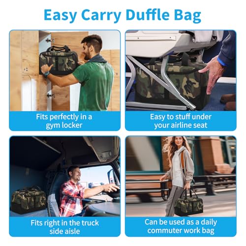 Image of Apenze Small Gym Bag 14 inch lightweight Carry On Mini Duffel Bag with D-Ring for Travel Sport - Camouflage