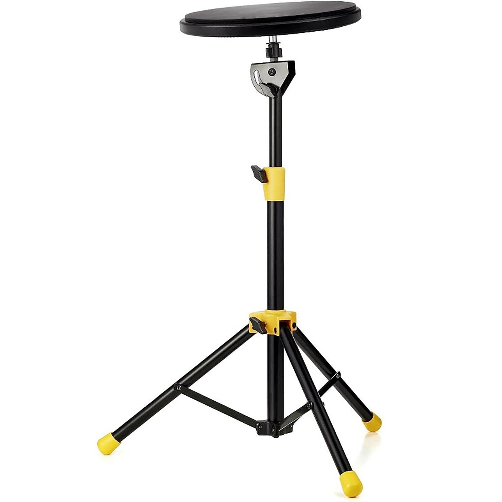 Soporte de Montaje Robusto Y Resistente con Placa Metálica para Instrumentos de Percusión Electrónica Y Pads de Altura Ajustable de 52 Cm a, Amarillo Negro