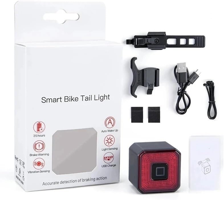 Smart Bike Taillight 350mAh Battery Waterproof 6 Light Modes 26g Lightweight Mini Bicycle Back Light