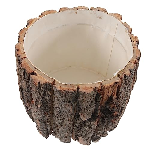 SUPVOX Vaso Di Fiori in Legno Naturale, Fioriera Rustica Per Piante Piccole Da Interno Ed Esterno, Contenitore in Legno Da 14 Cm, Decorazione Per Matrimoni e Regalo Ecosostenibile