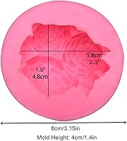 Vista 2 de Molde de Silicona para Fondant de Flores Rosas 3D Molde de Chocolate Dulces Pastel Decoración Molde Jabón Molde Vela Molde Resina Arcilla Horneado