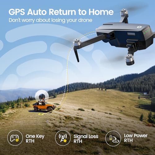 Holy Stone HS720S GPS Drone with Camera for Adults 4K Video, under 249g, 5G 2KM Tranmisson, Smart Fly, Follow Me, 2 Batteries 42-Min Flight Time, Auto Return, Beginner Friendly Mode - Image 6