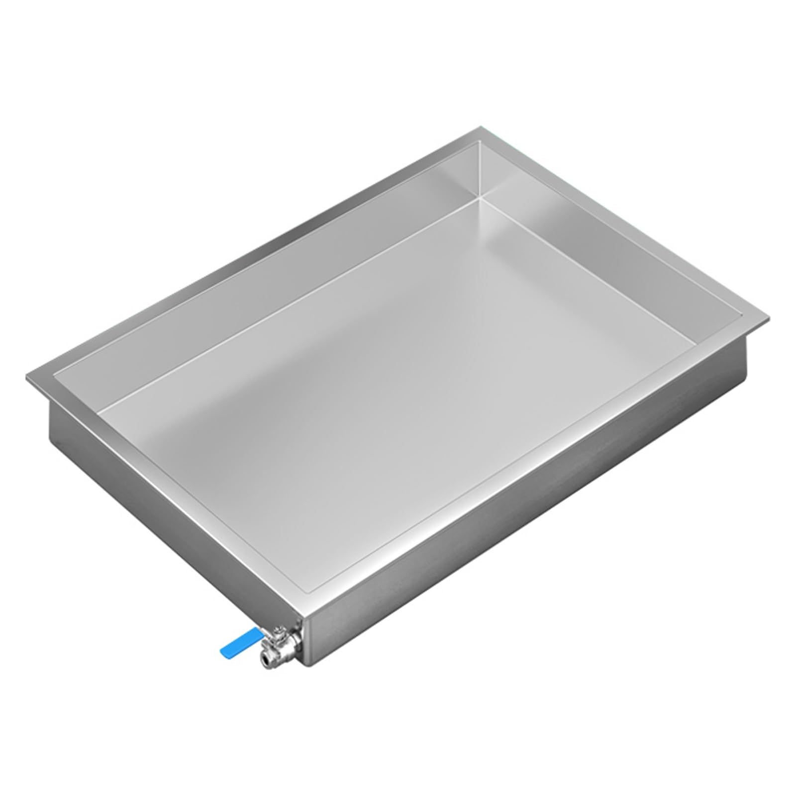 Vasca di Raccolta Rettangolare, Vasca di Contenimento in Metallo con Scarico, Elevata Capacità di Carico per il Posizionamento di Fusti di Petrolio in Magazzini(80 * 50cm/31 * 20in)