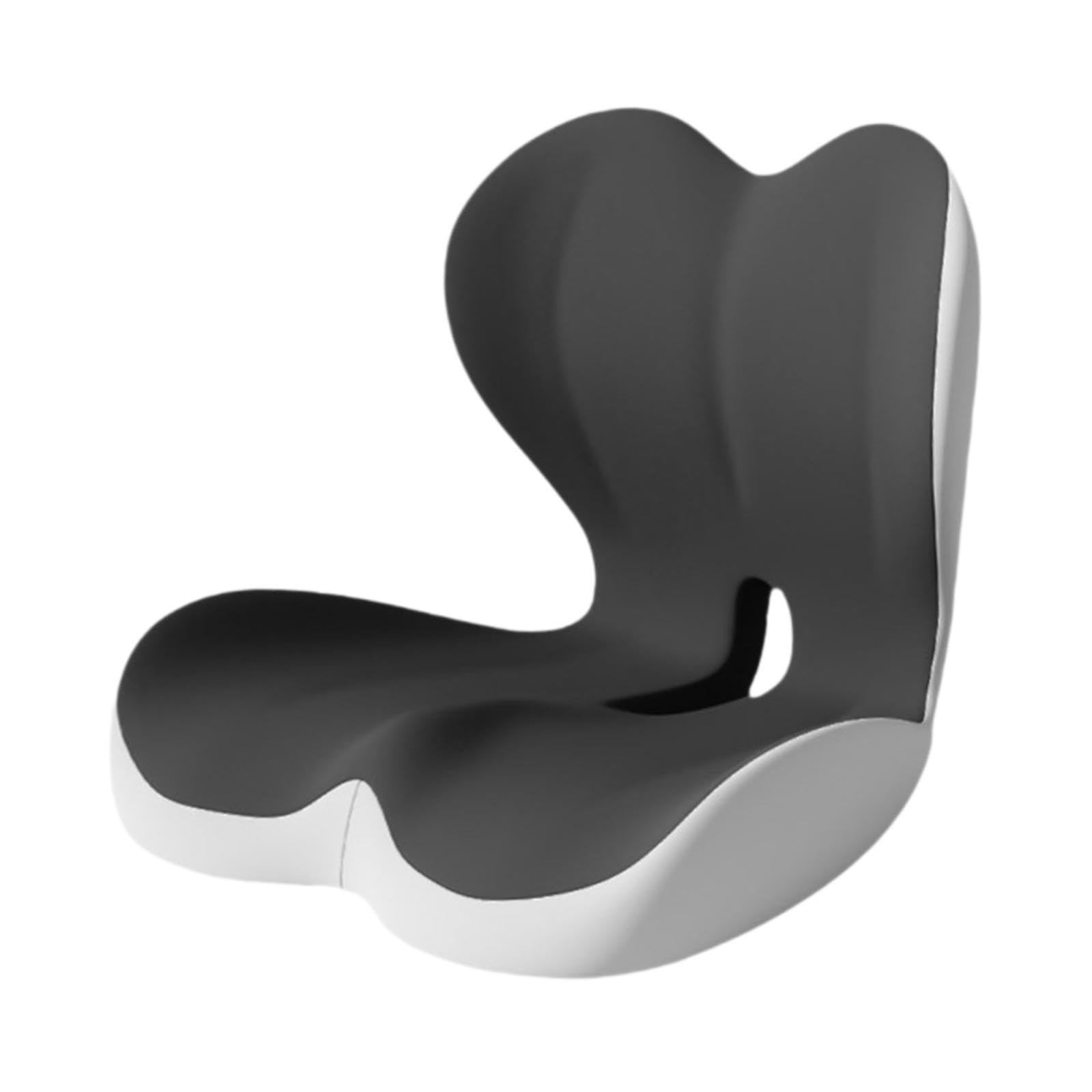Cuscino per Sedile Ortopedico Con Fondo Antiscivolo E Una Fodera Rimovibile, Cuscino Ergonomico per Supporto Lombare E Coccige in Schiuma a Memoria Di Forma Adatto per Ufficio E Auto, Grigio