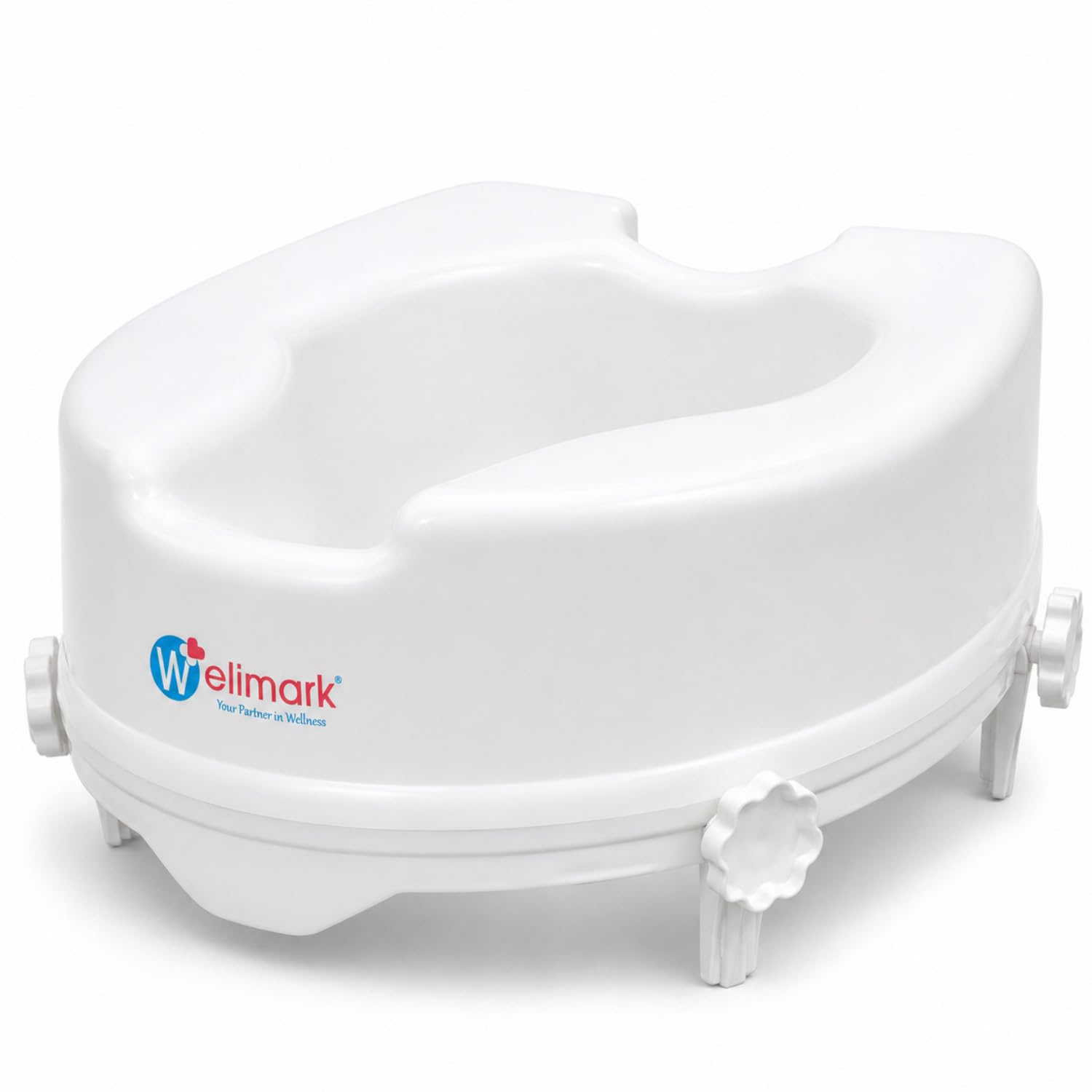 Welimark Portable 6-INCH Plastic Toilet Commode Seat Height Raiser without Lid Cover - Perfect for Handicap, Knee Patients, and Senior Citizens (6 inch without lid)-image-10