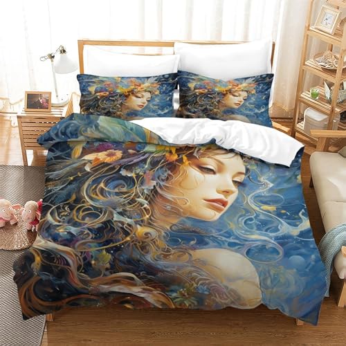 Housse de couette papillon 3D zippée facile à enfiler 200x200