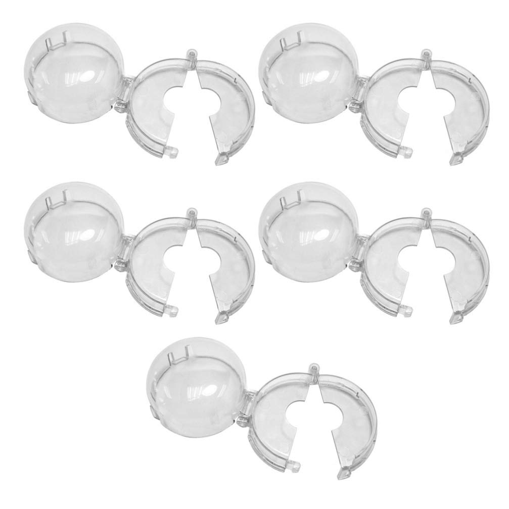 5Pcs Stove Knob Covers for Safety Durable Gas Cooker Switch Protection Easy Install Oven Knob Cover Childproof Design for Home Use