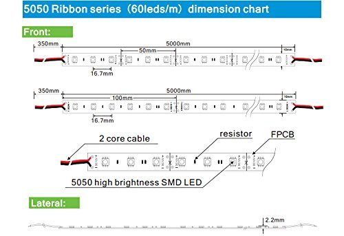 Tira LED flexible 5 metros SMD5050 luz natural 4000K miniatura 6
