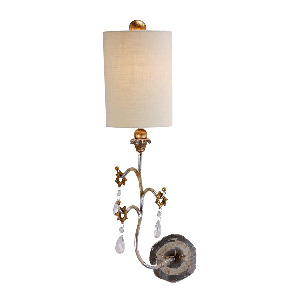 Elstead LightingWall Light, Silver & Cream Patina