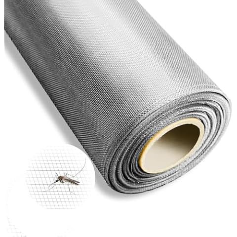 KISKIS Woven Wire 20 Mesh Stainless Steel 304 Metal Screen for Window Door, Protection Cover Roll for Vent, Filter Fine Mesh,80X300CM31X118INCH Cover