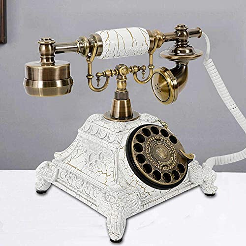 Vintage Telephone Antique Desk Phone Corded Retro Phone Rotary Antique Dial Handset Corded Desk Home Phone Decorative Telephone (Style 1) #TOP3