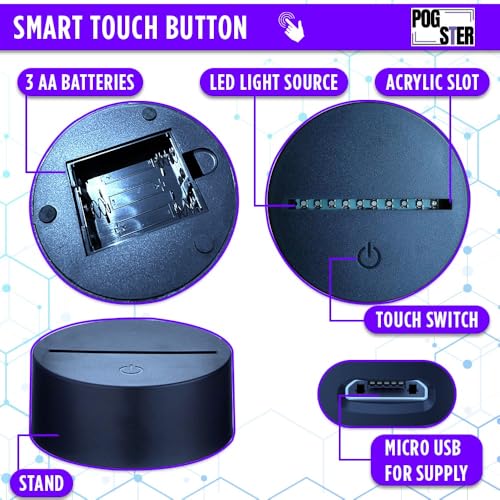 POGSTER 3D Elephant Lamp - 7-Color Changing LED Night Light for Kids' Bedroom or Desk, Multi - Image 4