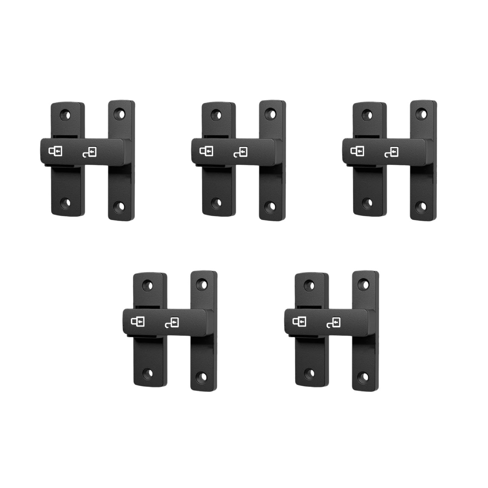 Loquets de porte 180 degrés sans perçage en alliage de zinc pour un verrouillage instantané