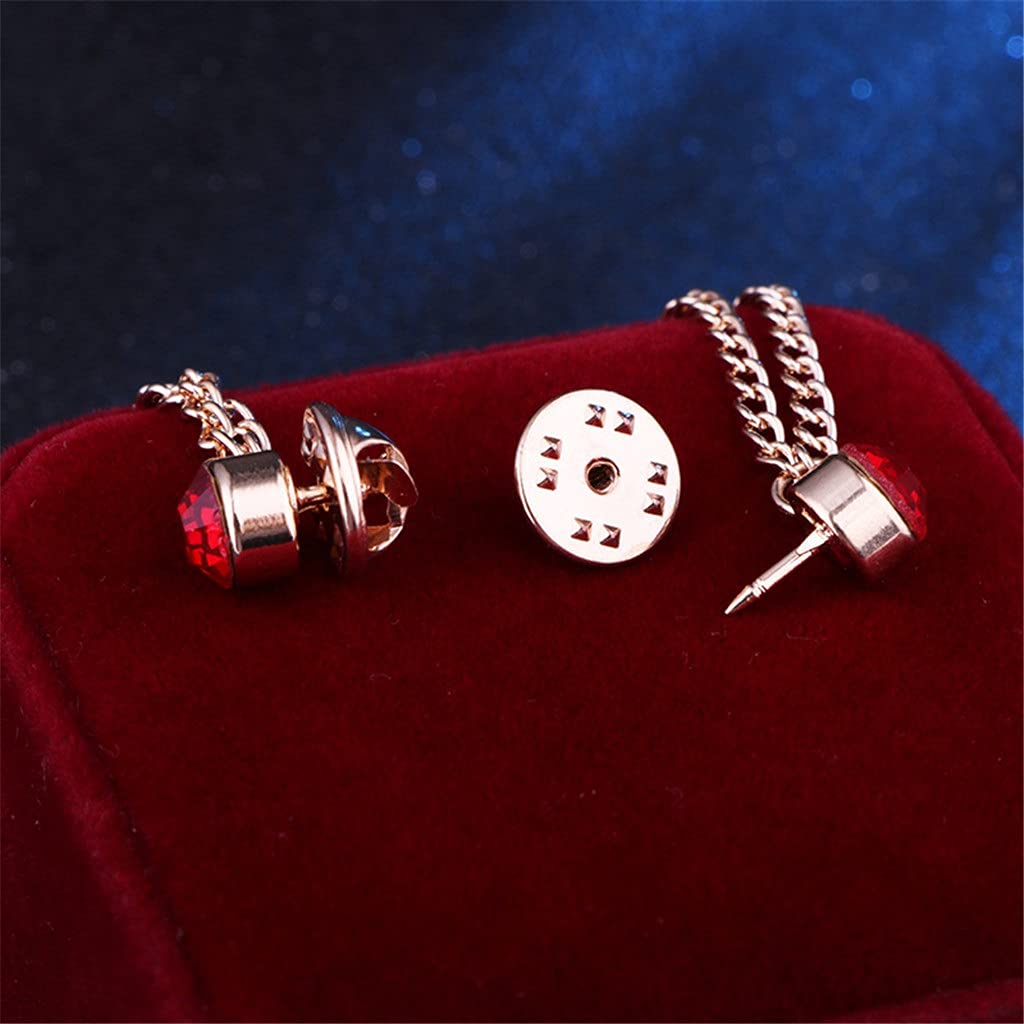 RWRAPS Brosche mit Strass-Quaste und Kette, Anzug, Hemd, Abzeichen, Kleid, Korsage, Kragen, Broschen für Herren, Schmuck (Farbe: A) (CB)
