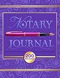 Notary Journal: A Notary Public Log Book to Record 200 Notarial Acts - Indigo and Gold Cover