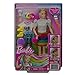 Barbie Leopard Rainbow Hair Doll (Blonde) with Color-Change Hair Feature, 16 Hair & Fashion Play Accessories Including Scrunchies, Brush, Fashion Tops, Cat Ears, Cat Purse & More