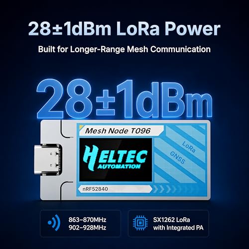 Image of Mesh Node T096 Development Board with TFT Display, LoRa Meshtastic Node nRF52480 SX1262 UC6580 Dual-Band GNSS GPS Module, Compatible with Meshtastic MeshCore and LoRaWAN for Tracking Communication