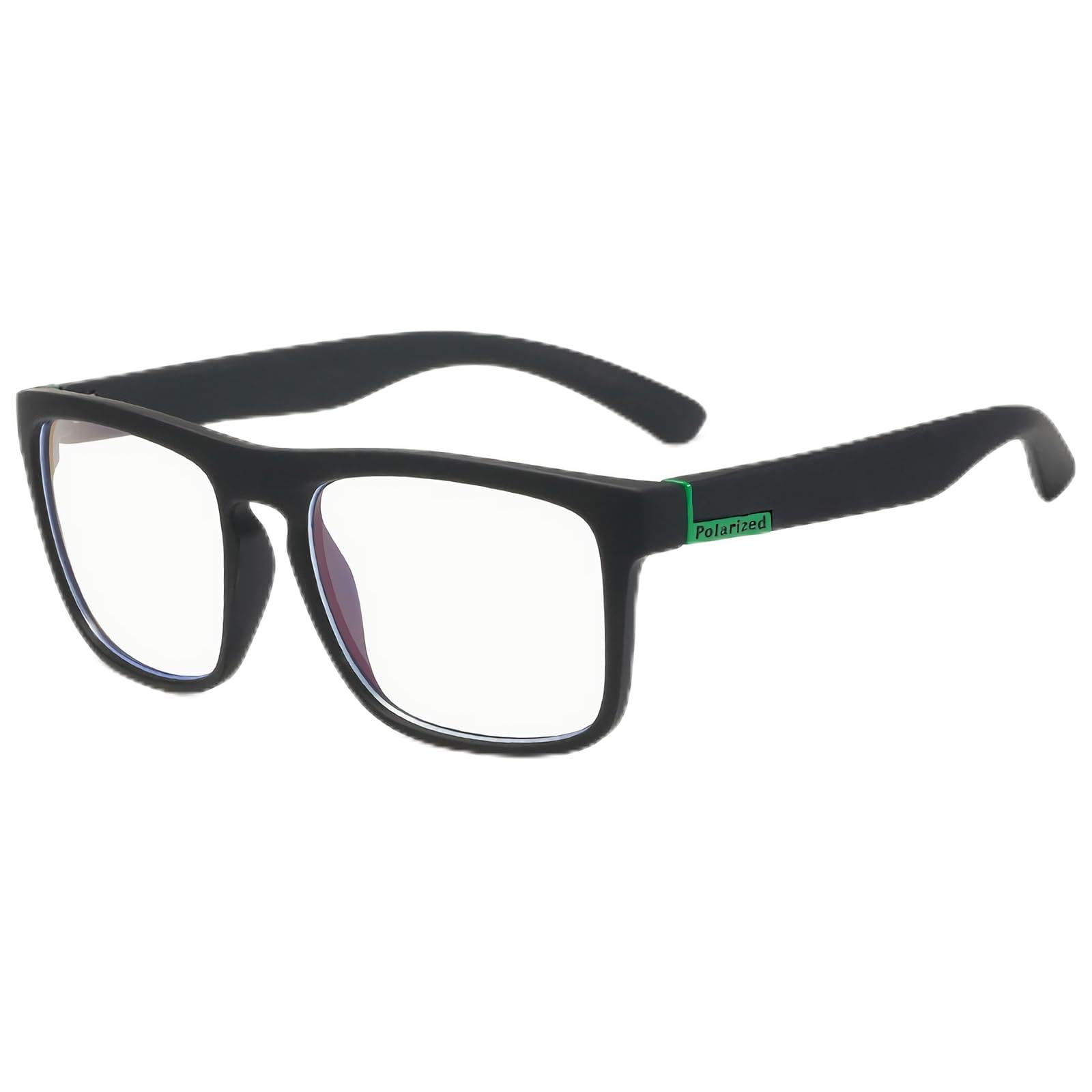 Bsreyeop Fashion Square Blue Light Blocking Glasses for Men Women Computer Glasses
