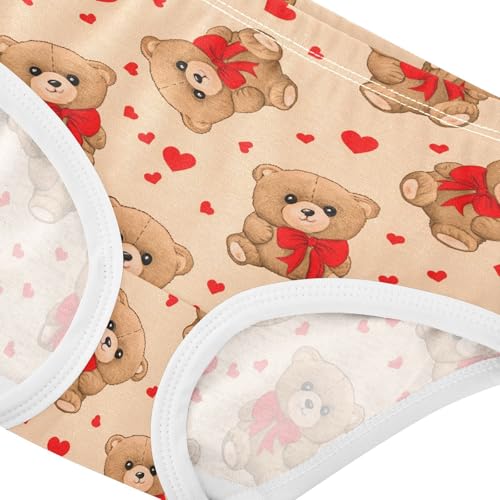 Cute Teddy Bears Red Toddler Girls's Underwear 2T 202c18124