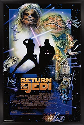 Trends International Star Wars: The Return Of The Jedi - One Sheet Wall Poster, 22.375" x 34", Black Framed Version
