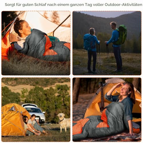 Zusentee Schlafsack 3-4 Jahreszeite für Outdoor Camping Warme Einzelne Erwachsene Wasserdicht Leichter Ultraleicht Schlafsack für… – Ansicht 5