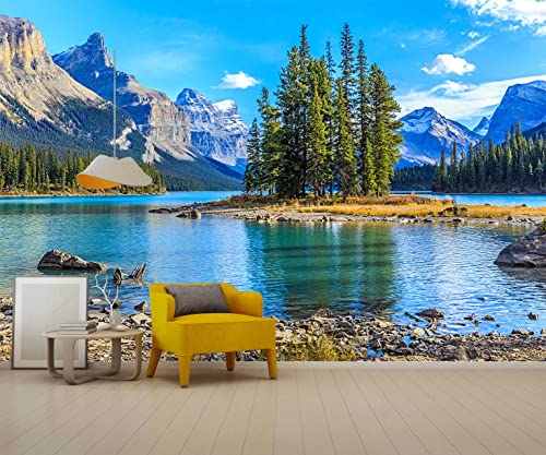 Reyhui Mountain With Lake Photo Wallpaper Landscape Wall Mural For Tv Background Wall Bedroom Living Room Sofa Wall (Not Self-Adhesive) #TOP7