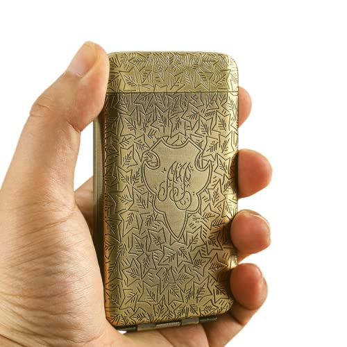 Image of Peaky Blinders Cigarette Case Retro Metal Portable 16 Cigarettes Box (Bronze)