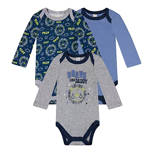 Image of BABY KISS 3-Pack Baby Bodysuit Infant Girls & Boys Newborn Baby Bodysuits