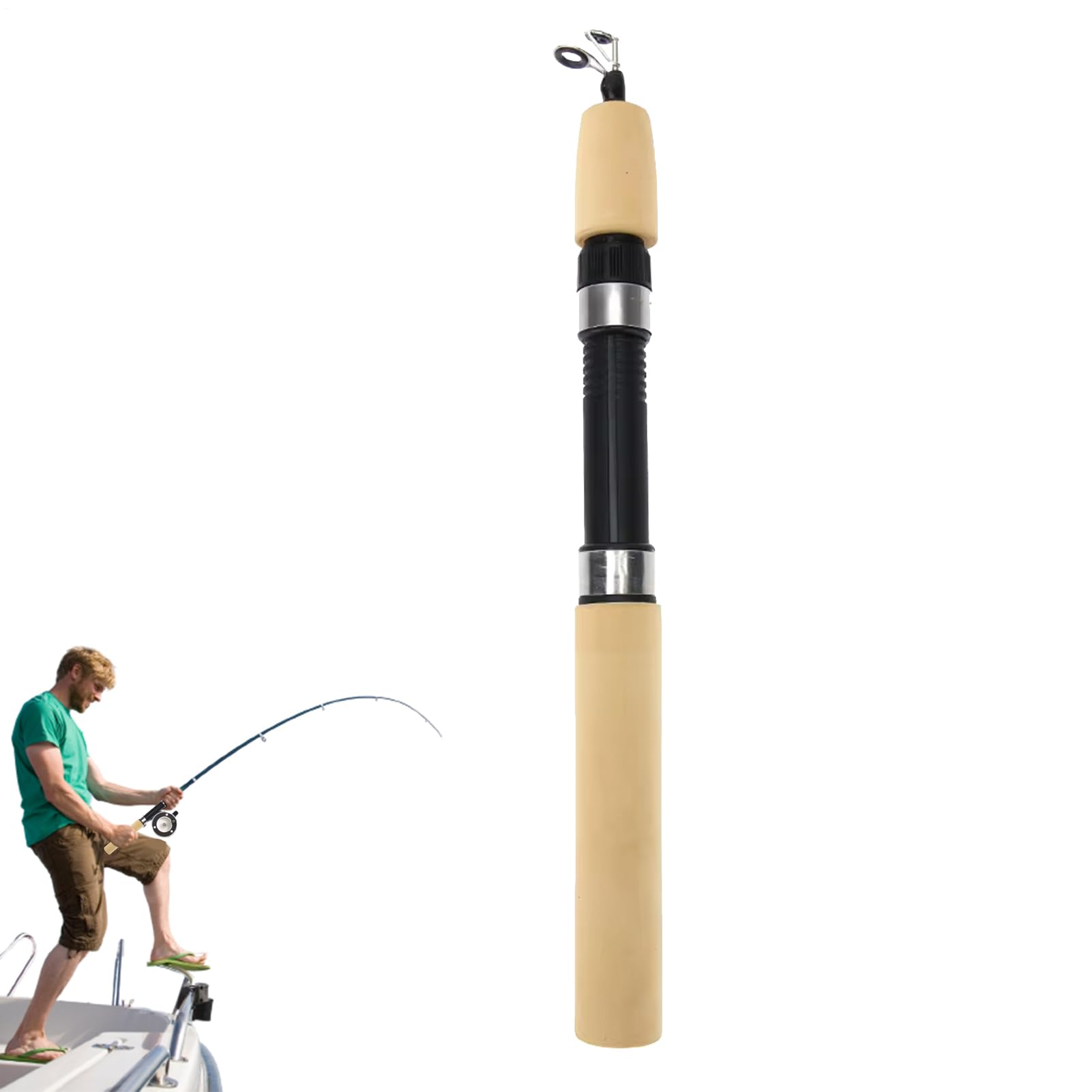 Caña y carrete para pescar en hielo,Caña de pescar en hielo,Caña de pescar telescópica - Caña de pescar de bolsillo de viaje, combos de pesca en hielo, caña de pescar de invierno para agua dulce salad