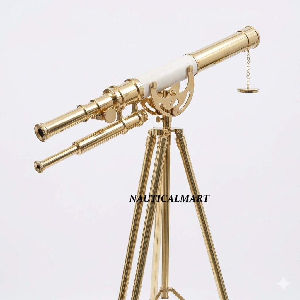 Floor Standing Brass Griffith Astro Telescope 27" with Wooden & Tripod Home Decor Telescope