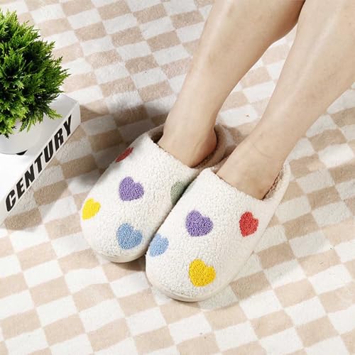 Image of Comfy House Slippers For Women Men, Ladies Fuzzy Bedroom Slippers,indoor Outdoor Memory Foam Shoes