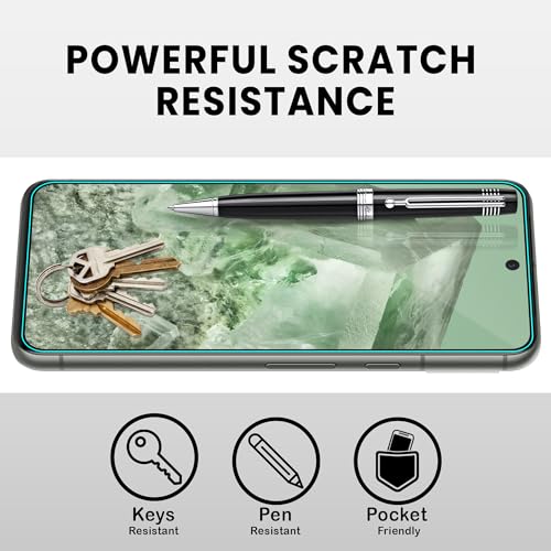 Image of FIRST MART Gorilla Tempered Glass Screen Protector Compatible For Google Pixel 8 (6.2 Inch) With Easy Installation Kit| Edge To Edge Coverage |Black