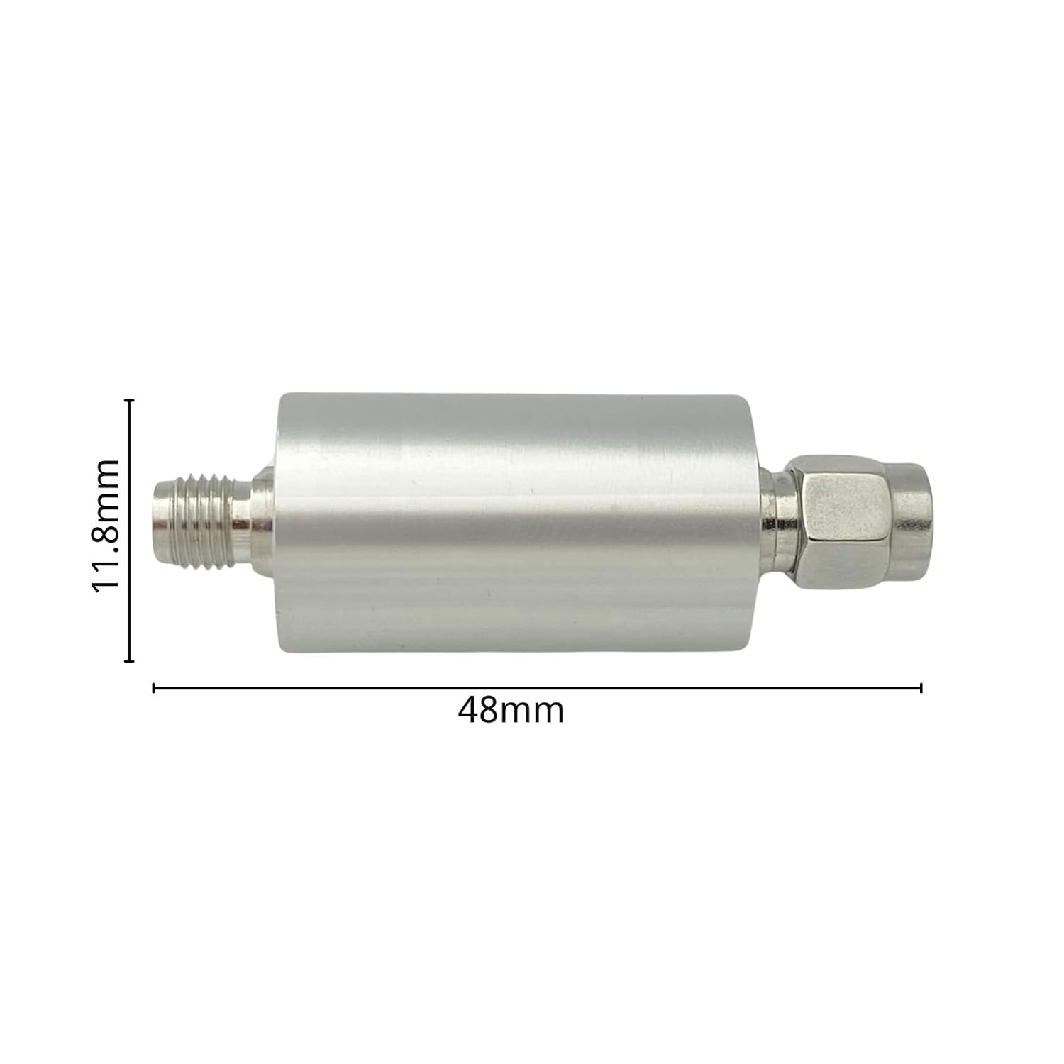 5W SMA Fixed RF Coaxial Attenuator DC-8GHz 1-60dB 50Ω for Microwave, Antenna Test, Radio & Laboratory Equipment(5WSMA20DB)
