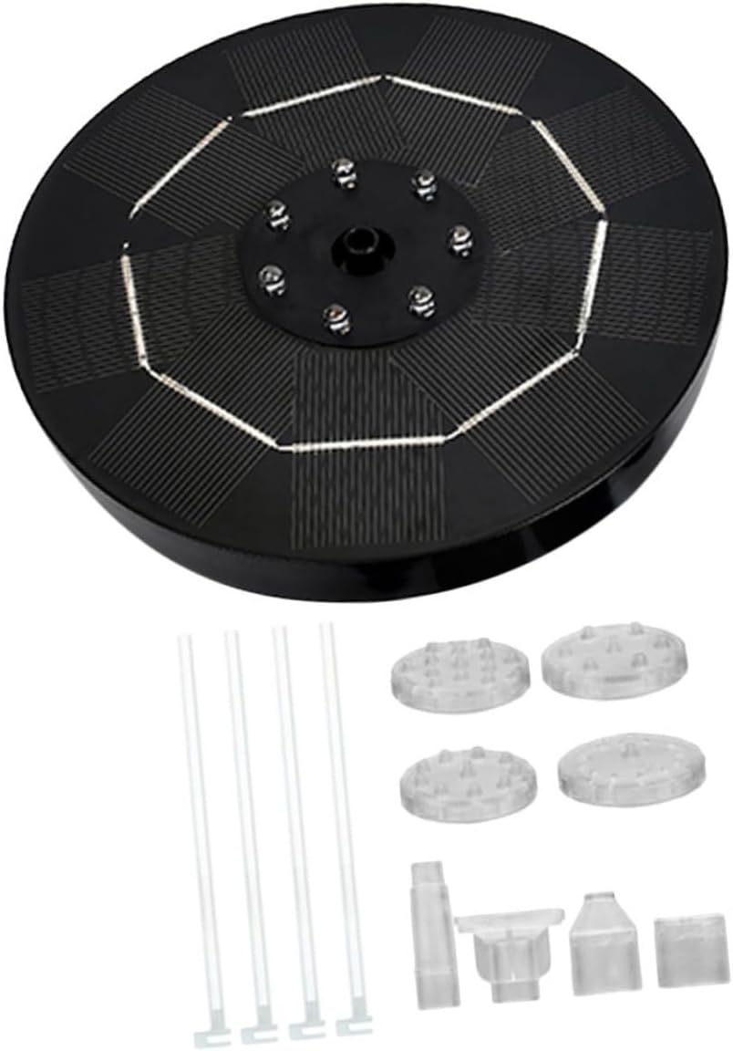 Solar-Powered Bird Bath Fountain Led Solar Water Pump for Easy to Install