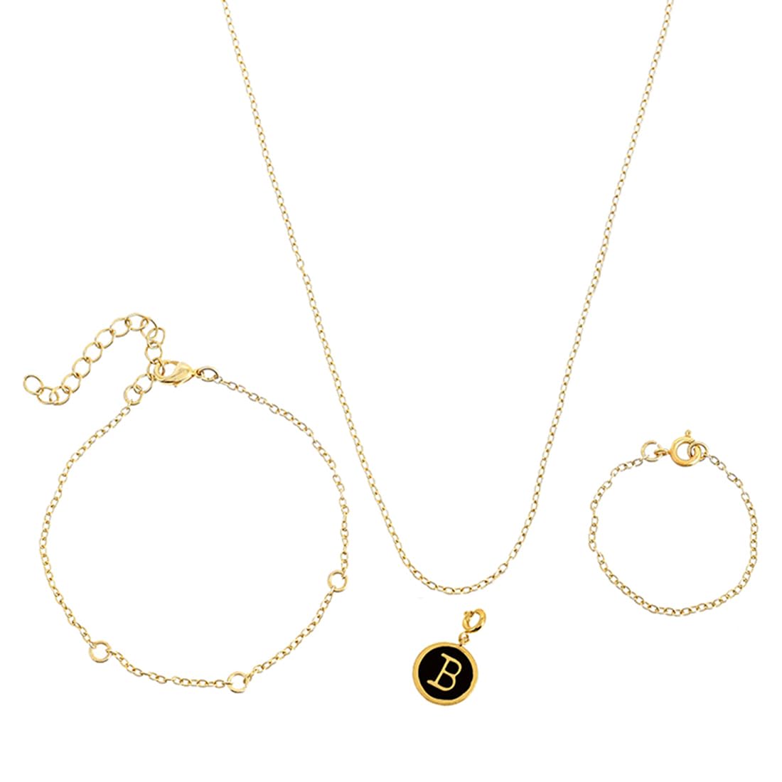 VOYLLA Valentine's Day Collection Alphabet B Black Enamel Charm|Valentine Gift For Her|Gift For Wome|Gift For Her|