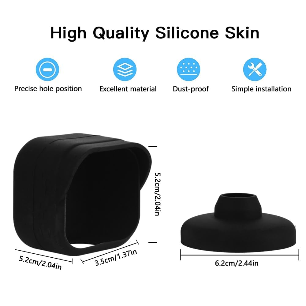 Coque Silicone étanche Pour Blink Mini 2 (2024) - Protection Contre Humidité Et Chocs - Couleur Blanc - Dimensions 5.2x5.2x3.5cm - 4